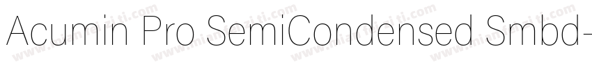 Acumin Pro SemiCondensed Smbd字体转换